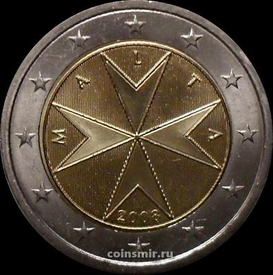 2 евро 2008 F Мальта. Мальтийский крест.