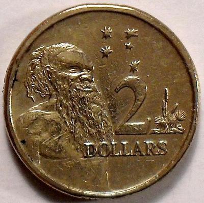 2 доллара 1992 Австралия. Австралийский абориген.