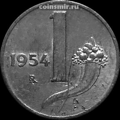1 лира 1954 Италия.