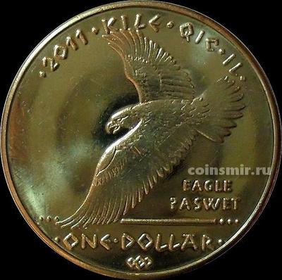 1 доллар 2011 Резервация индейцев-койотов. Орёл.
