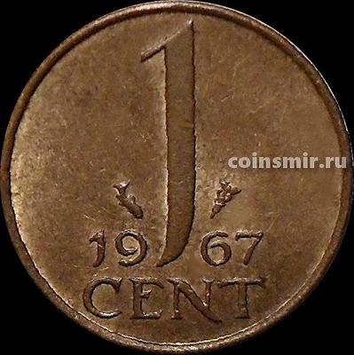 1 цент 1967 Нидерланды. Рыбка.