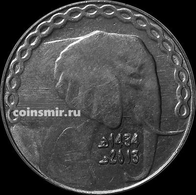 5 динаров 2013 Алжир. Слон. (в наличии 2018 год)