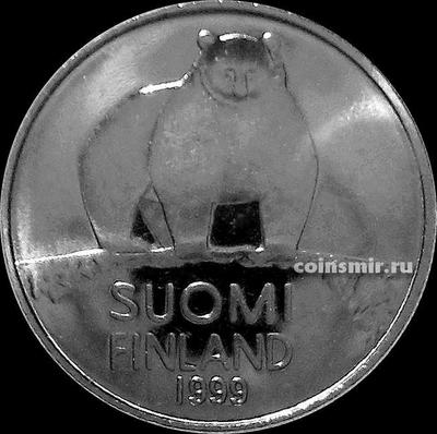 50 пенни 1999 М Финляндия. Медведь.