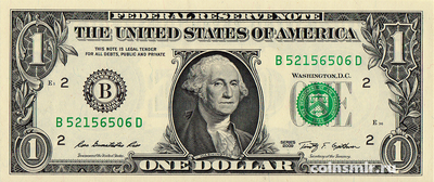 1 доллар 2009 В США.