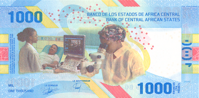 1000 франков 2020 (2022) Центральная Африка.