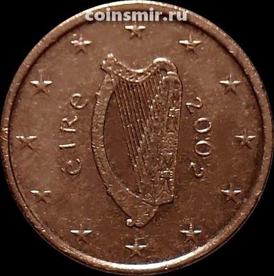 1 евроцент 2002 Ирландия. Кельтская арфа. VF