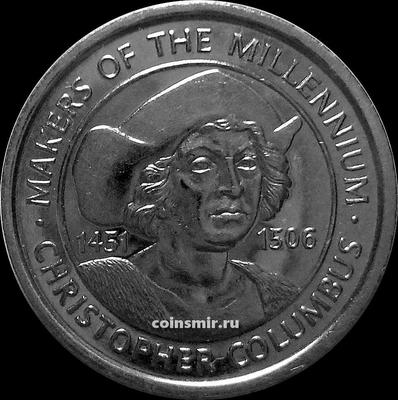 Жетон Христофор Колумб 1451 -1506. Миллениум 2000.