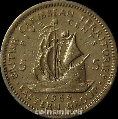 5 центов 1964 Британские Карибские территории.