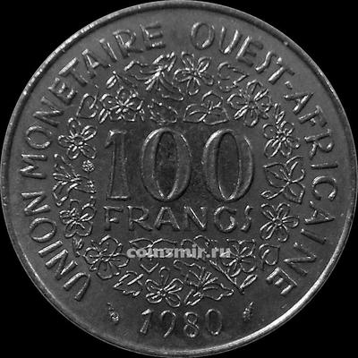 100 франков 1980  КФА BCEAO (Западная Африка).