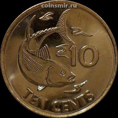10 центов 2012 Сейшельские острова. Тунец. UNC
