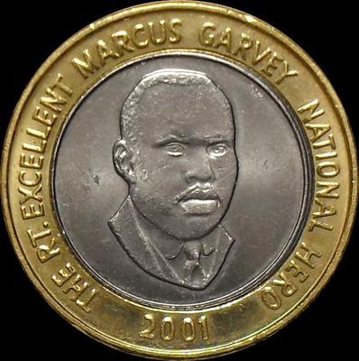 20 долларов 2001 Ямайка. UNC