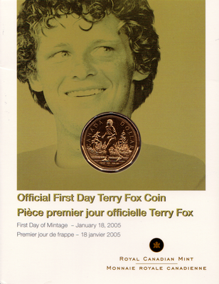 1 доллар 2005 Канада. Терри Фокс.