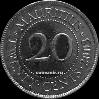 20 центов 2003 Маврикий.