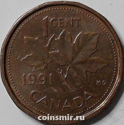 1 цент 1991 Канада.