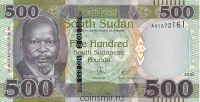 500 фунтов 2018 Южный Судан. АА.