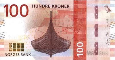 100 крон 2016 (2017) Норвегия.