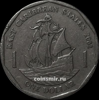1 доллар 2002 Восточные Карибы.