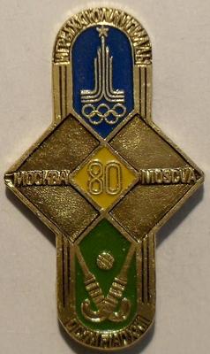 Значок Хоккей на траве. Игры XXII Олимпиады. Москва-80-Moscva.