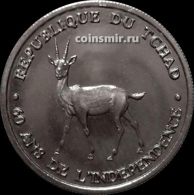 100 франков 2020 Чад. Антилопа. 60 лет независимости.