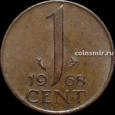 1 цент 1968 Нидерланды. Рыбка.