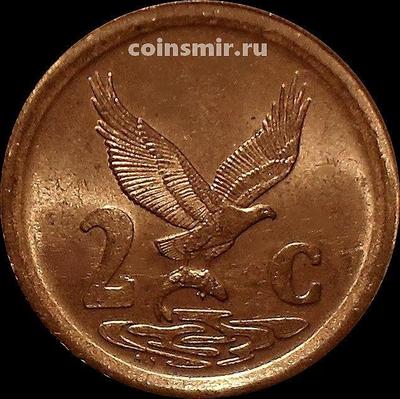 2 цента 1995 Южная Африка. Suid-Afrika / South Africa. Орел с рыбой.