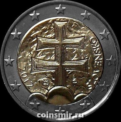 2 евро 2012 Словакия. Византийский крест.