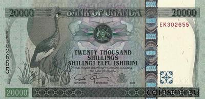 20000 шиллингов 2009 Уганда.