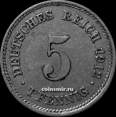 5 пфеннигов 1912 Е Германия.