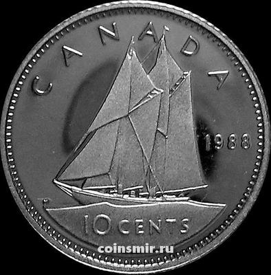 10 центов 1988 Канада. Пруф.