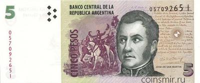 5 песо 2003 Аргентина.