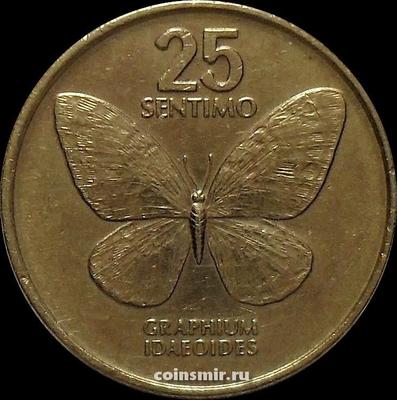 25 сентимо 1986 Филиппины. Бабочка.