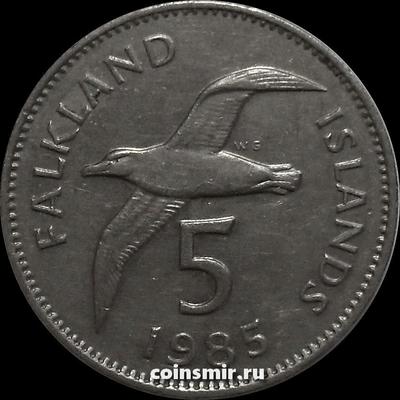 5 пенсов 1985 Фолклендские острова. Альбатрос.