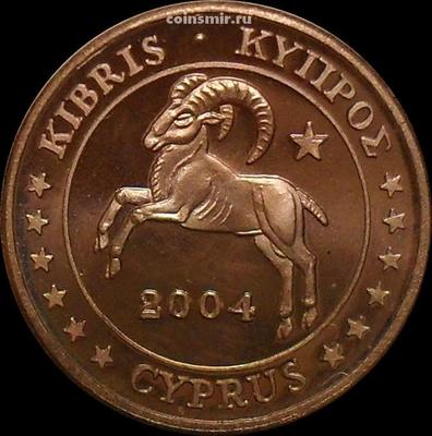 2 евроцента 2004 Кипр. Европроба.