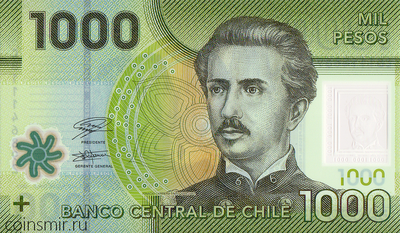 1000 песо 2021 Чили.