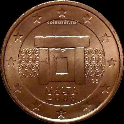 1 евроцент 2008 Мальта.