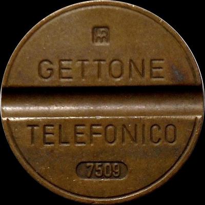 Жетон телефонный 1975 года Италия. 7509  IPM - Industria Politecnica Meridionale.