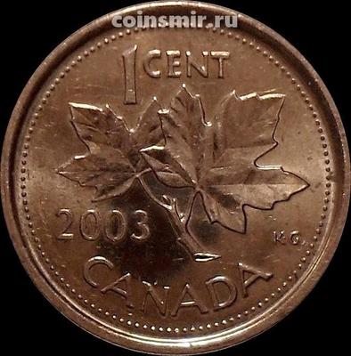 1 цент 2003 Р Канада. Магнит. Профиль старого типа.