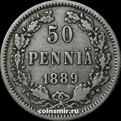 50 пенни 1889 L Русская Финляндия. Александр III.