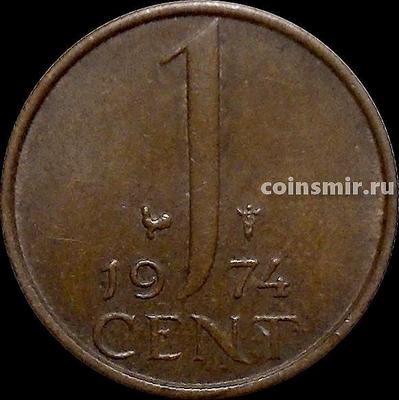 1 цент 1974 Нидерланды. Петух.