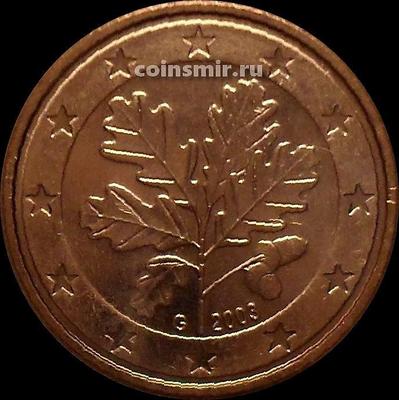 5 евроцентов 2003 G Германия. Листья дуба.