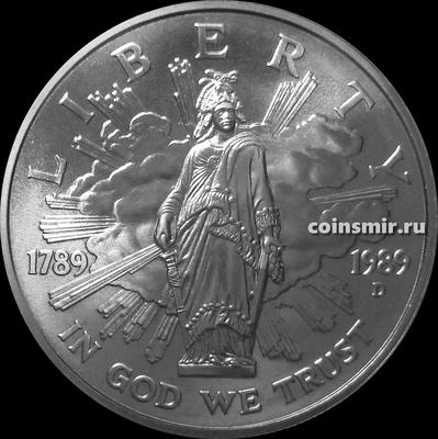 1 доллар 1989 D США. 200 лет Конгрессу.