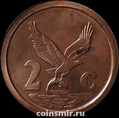 2 цента 1991 Южная Африка. Suid-Afrika / South Africa. Орел с рыбой.