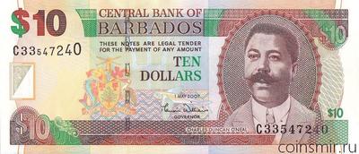 10 долларов 2007 Барбадос.
