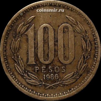 100 песо 1986 Чили.
