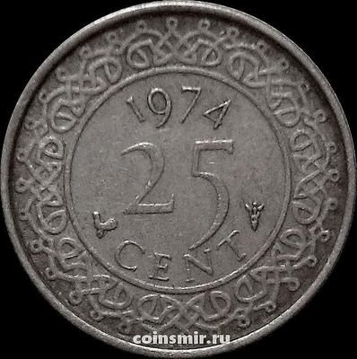 25 центов 1974 Суринам.