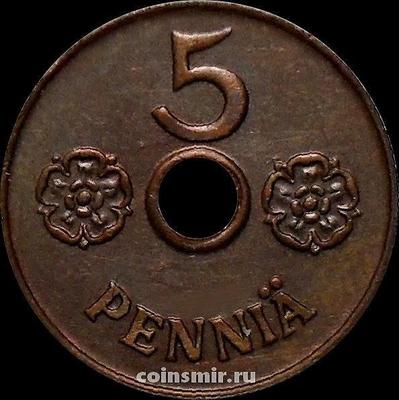 5 пенни 1941 Финляндия.