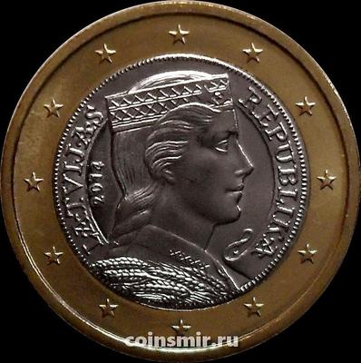 1 евро 2014 Латвия. Милда.