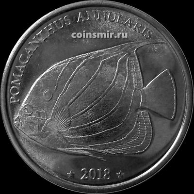 10 франков 2018 Западное Самоа. Ангел Кольчатый (Pomacanthus annularis).