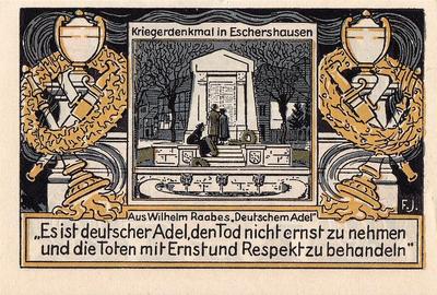 75 пфеннигов 1921 Германия. г. Эшерсхаузен (Нижняя Саксония). Нотгельд.