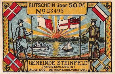 50 пфеннигов 1920-1921 Германия Коммуна Штейнфельд (Мекленбург-Нижняя Померания). Нотгельд.